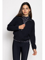 Marccain Sports Blouseshirt met ritssluiting en trekkoord