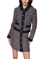 Tweedjasje met denimdetails