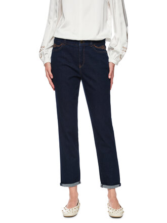Jeans model RIAD met paisleyborduursel