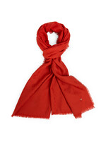 Scheerwollen sjaal met korte franjes