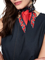 Zijden sjaal met gemengd patroon