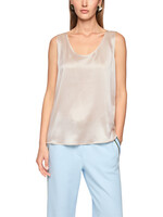 Zijden top met ronde hals