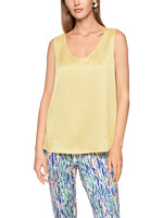 Zijden top met ronde hals