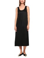 Satijnen midi-jurk met bandjes