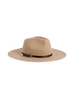 Wollen deukhoed met leren band