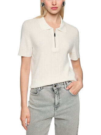 Marccain Sports Gebreid poloshirt “Rethink Together”