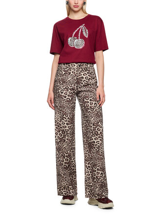 Marccain Sports Jeans WARRI met luipaardprint