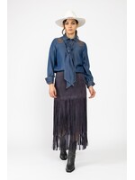 Midi leren rok "Rethink Together"