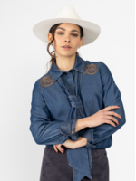 Jeansblouse "Rethink Together"