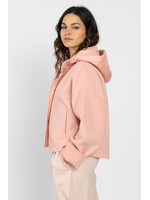 Wollen jas met capuchon