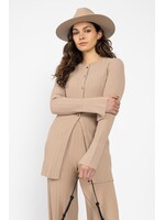 Geribbelde cardigan ‘Rethink Together’