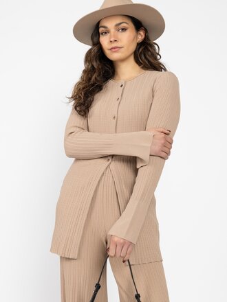 Geribbelde cardigan ‘Rethink Together’