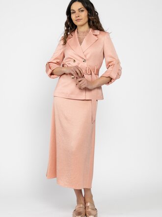 Midirok van satijn met strikkoord