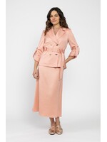 Blazerjasje van satijn met riem