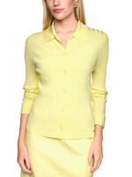 Geribbelde cardigan van viscosestretch