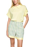 Soepelvallende blouse met korte mouwen