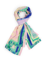 Bedrukte zijden sjaal