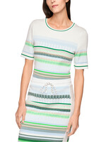 Marccain Sports Fijn gebreide trui met jacquardpatroon