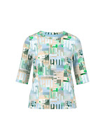 Marccain Sports Geribbeld shirt van stretchkatoen