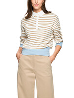 Marccain Sports Gestreept poloshirt van stretchkatoen