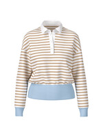 Marccain Sports Gestreept poloshirt van stretchkatoen