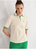 Marccain Sports Poloshirt met ribbelpatroon
