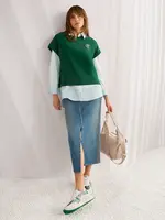 Marccain Sports Gestreepte katoenen overhemdblouse