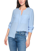 Casual blouse met verborgen knoopsluiting