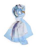 Zijden sjaal met lelieprint