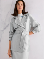 Lichte outdoorjas met zilveren glans