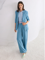 Oversized denim blazer “Rethink Together”