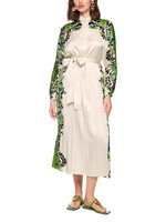 Maxi-jurk met gestileerde bloemen