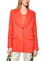 Lange blazer met schoudervullingen