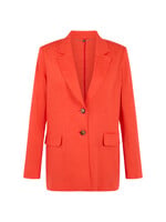 Lange blazer met schoudervullingen