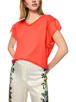 Shirt met katoenen voile