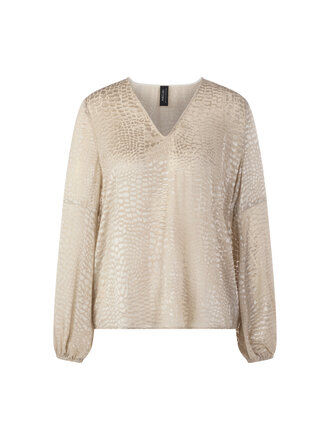 Blouse van dévoré-satijn met luipaardprint