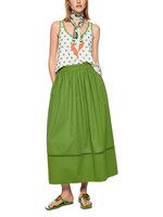 Uitlopende maxirok met kant