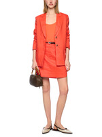 Minirok van een linnen-viscosemix