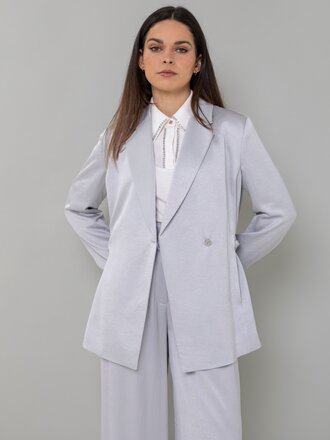 Elegante wikkelblazer met tailleriem