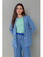 Oversized denim blazer “Rethink Together”