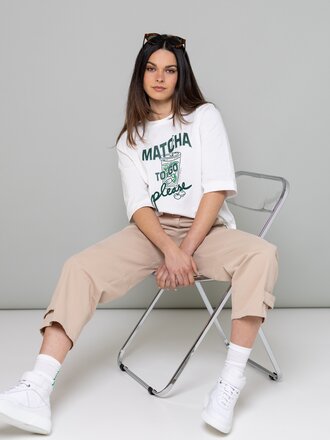 Marccain Sports Shirt met matcha-print “Rethink Together”