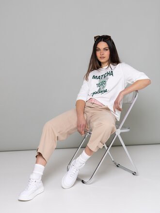 Marccain Sports Shirt met matcha-print “Rethink Together”