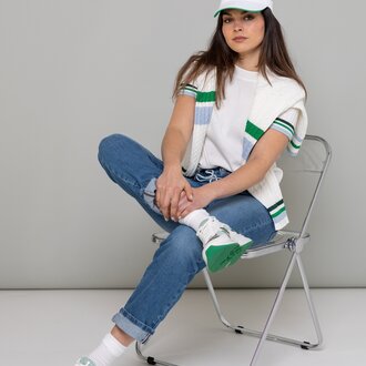 Marccain Sports Gestreepte kabeltrui “Rethink Together”