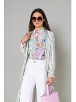 Overhemdblouse met stempelprint