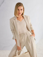 Blazer met subtiel luipaardpatroon