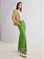 Slip-on broek WEDI met hibiscusbloemen - Coming Soon
