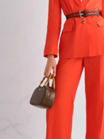 Leren riem met kettinglook