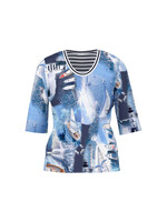 Marccain Sports T-shirt met maritieme print