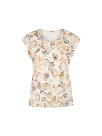 Shirt met schelpenprint