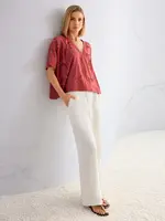 Zwierige blouse met versiering